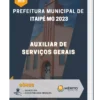 Apostila Auxiliar De Serviços Gerais Prefeitura de Itaipé MG 2023