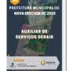 Apostila Auxiliar De Serviços Gerais Prefeitura de Nova Erechim SC 2023