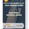 Apostila Auxiliar De Serviços Gerais Prefeitura de Nova Itaberaba SC 2023