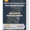 Apostila Auxiliar De Serviços Gerais Prefeitura de Novo Horizonte SC 2023