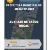 Apostila Auxiliar de Saúde Bucal Prefeitura de Matão SP 2023