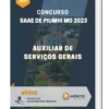 Apostila Auxiliar de Serviços Gerais Concurso SAAE de Piumhi MG 2023