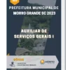 Apostila Auxiliar de Serviços Gerais I Prefeitura de Morro Grande SC 2023