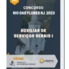Apostila Auxiliar de Serviços Gerais I Concurso Rio das Flores RJ 2023