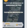 Apostila Faxineira Merendeira Prefeitura de Bandeirante SC 2023