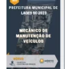 Apostila Mecânico De Manutenção De Veículos Prefeitura de Lages SC 2023