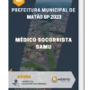 Apostila Médico Socorrista SAMU Prefeitura de Matão SP 2023