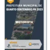 Apostila Motorista Prefeitura de Quarto Centenário PR 2023