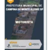 Apostila Motorista Prefeitura de Campina do Monte Alegre SP 2023