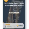 Apostila Motorista Prefeitura de Doutor Ricardo RS 2023