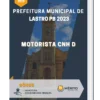 Apostila Motorista CNH D Prefeitura de Lastro PB 2023