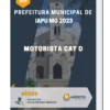 Apostila Motorista Cat D Prefeitura de Iapu MG 2023