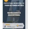 Apostila Nutricionista Educacional Prefeitura de Passo de Torres SC 2023
