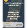 Apostila Operador da Estação de Tratamento de Esgoto Prefeitura de Lindoia SP 2023