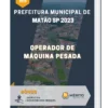 Apostila Operador de Máquina Pesada Prefeitura de Matão SP 2023