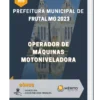 Apostila Operador de Máquinas Motoniveladora Prefeitura de Frutal MG 2023