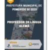 Apostila Professor De Língua Alemã Prefeitura de Pomerode SC 2023