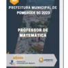 Apostila Professor De Matemática Prefeitura de Pomerode SC 2023