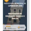 Apostila Professor de Educação Básica II Inglês Prefeitura de Lupércio SP 2023