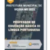 Apostila Professor de Educação Básica III Língua Portuguesa Prefeitura de Viçosa MG 2023