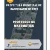 Apostila Professor de Matemática Prefeitura de Bandeirante SC 2023