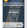 Apostila Psicólogo Prefeitura de São José do Barreiro SP 2023