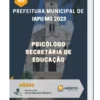 Apostila Psicólogo Secretária De Educação Prefeitura de Iapu MG 2023