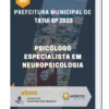Apostila Psicólogo Especialista Em Neuropsicologia Prefeitura de Tatuí SP 2023