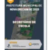 Apostila Secretário De Escola Prefeitura de Nova Erechim SC 2023