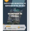 Apostila Secretário de Escola Prefeitura de Sapucaia do Sul RS 2023