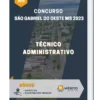 Apostila Técnico Administrativo Concurso São Gabriel do Oeste MS 2023