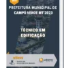 Apostila Técnico em Edificação Prefeitura de Campo Verde MT 2023