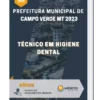 Apostila Técnico em Higiene Dental Prefeitura de Campo Verde MT 2023