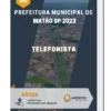 Apostila Telefonista Prefeitura de Matão SP 2023