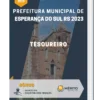 Apostila Tesoureiro Prefeitura de Esperança do Sul RS 2023