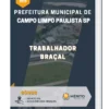 Apostila Trabalhador Braçal Prefeitura de Campo Limpo Paulista SP 2023