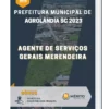 Apostila Agente De Serviços Gerais Merendeira Prefeitura de Agrolândia SC 2023