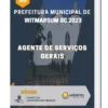 Apostila Agente de Serviços Gerais Prefeitura de Witmarsum SC 2023