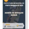 Apostila Agente de Serviços Gerais Prefeitura de Ponte Serrada SC 2023