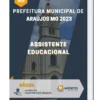 Apostila Assistente Educacional Prefeitura de Araújos MG 2023
