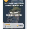 Apostila Auxiliar Administrativo I Prefeitura de Benedito Novo SC 2023