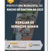 Apostila Auxiliar De Serviços Gerais Prefeitura de Riacho de Santana BA 2023
