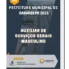 Apostila Auxiliar De Serviços Gerais Masculino Prefeitura de Sarandi PR 2023