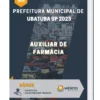 Apostila Auxiliar de Farmácia Prefeitura de Ubatuba SP 2023