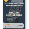 Apostila Auxiliar de Serviços Gerais Prefeitura de Baixo Guandu ES 2023