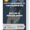 Apostila Auxiliar de Serviços Gerais Prefeitura de Campo Alegre SC 2023