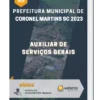 Apostila Auxiliar de Serviços Gerais Prefeitura de Coronel Martins SC 2023