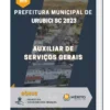 Apostila Auxiliar de Serviços Gerais Prefeitura de Urubici SC 2023
