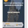 Apostila Escriturário Prefeitura de Sapucaia do Sul RS 2023