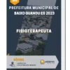 Apostila Fisioterapeuta Prefeitura de Baixo Guandu ES 2023
